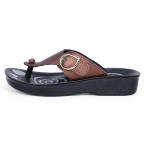 Lotusfeet : Serenity Walk Women Chappal Long-Lasting Brown Aero Soft - 0806 - Image 3