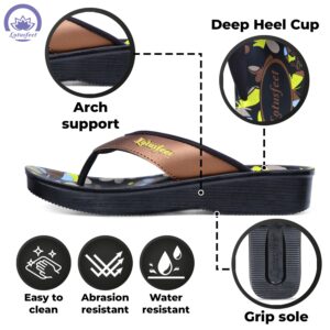 Lotusfeet : Serenity Walk Women Chappal Long-Lasting Brown Aero Soft - 0877 - Image 5