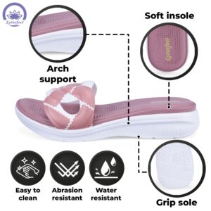 Lotusfeet : E-Walk AquaCush Women Chappal Durable Pink Footwear - 0197 - Image 5