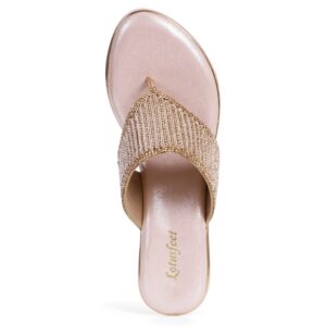 Bridal Bliss: Lotusfeet's Ethereal Elegance Collection Sultan / RoseGold Color - 0211 - Image 4